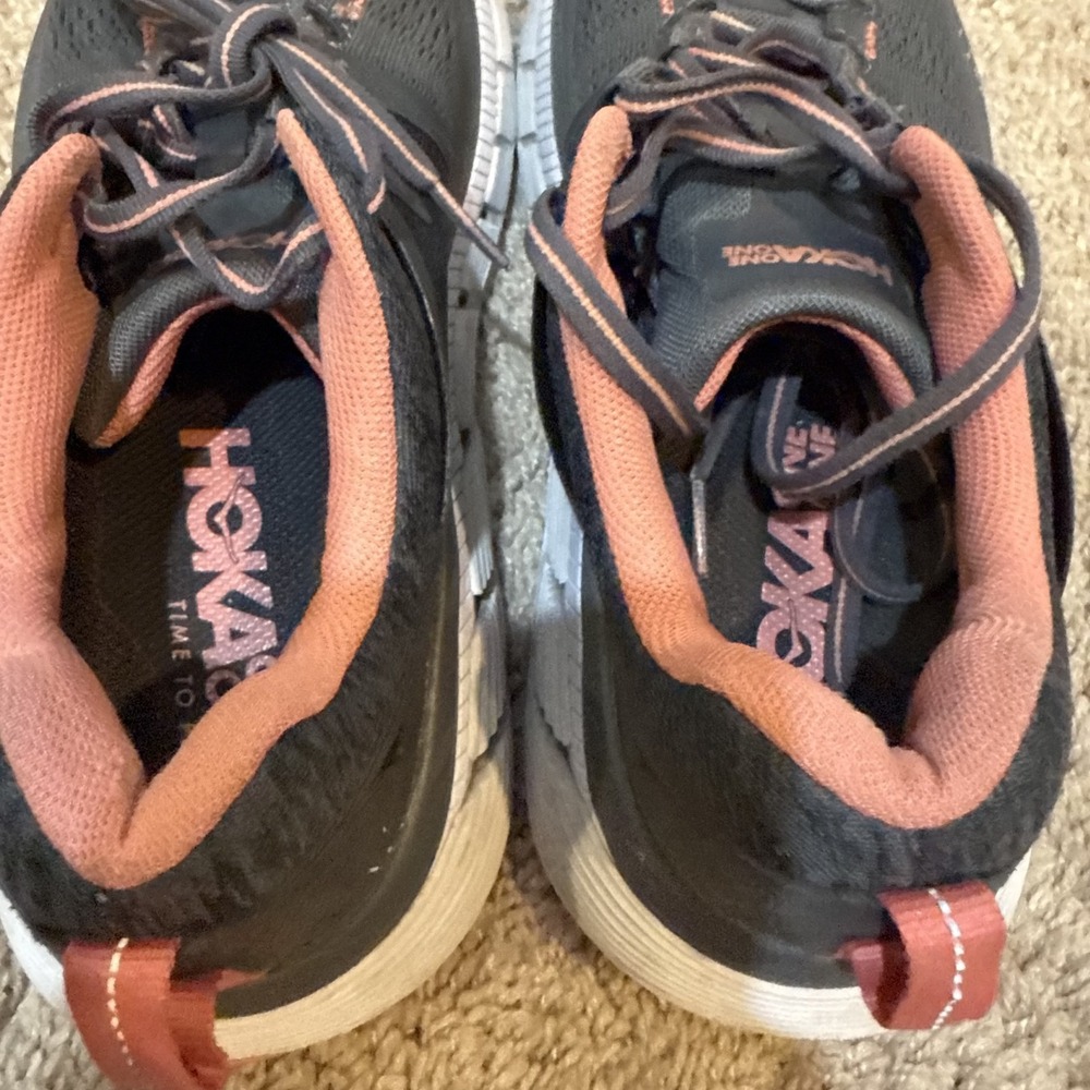 HOKA Women's Black and Pink Running Shoes - Picture 5 of 8